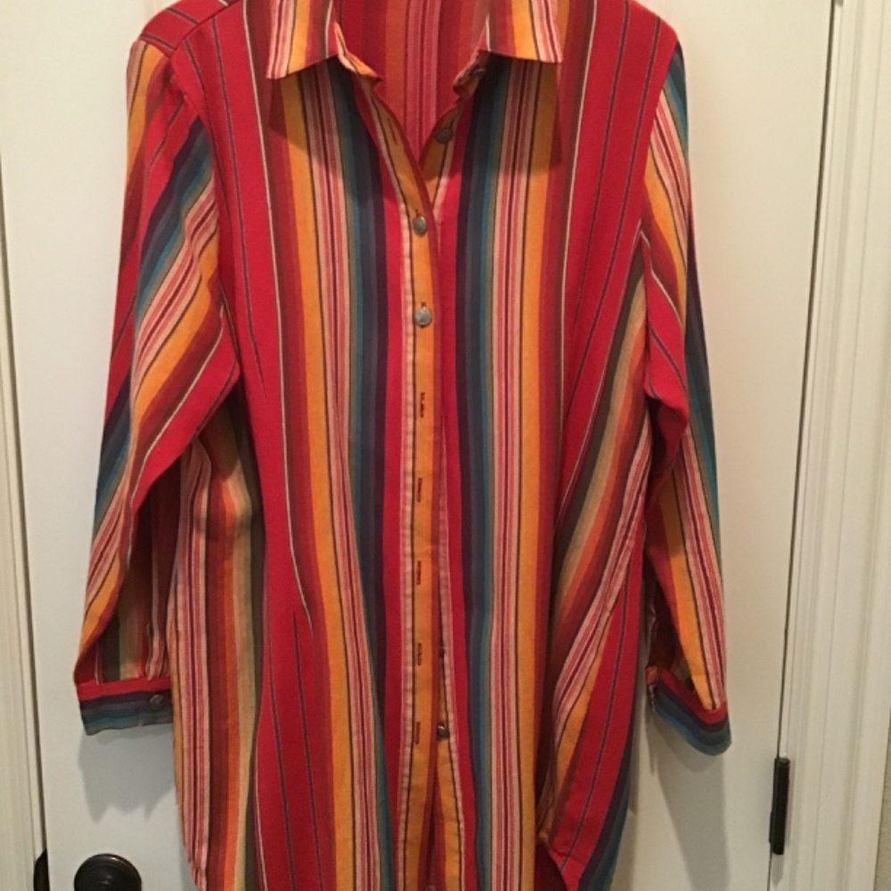 Lucky & Blessed Striped Multicolor Long Top - Picture 5 of 6